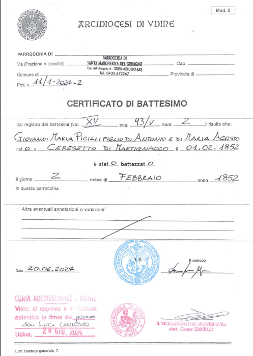 Libro de registros parroquiales antiguos para búsqueda de actas en Italia